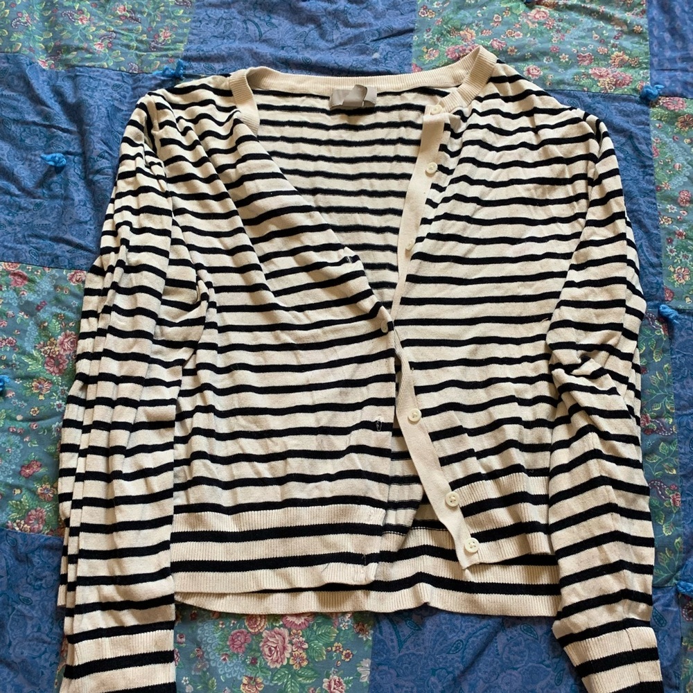 H/M stripped cardigan